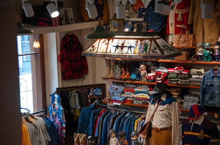 The shop, with the big Orbit VTG tee on the wall