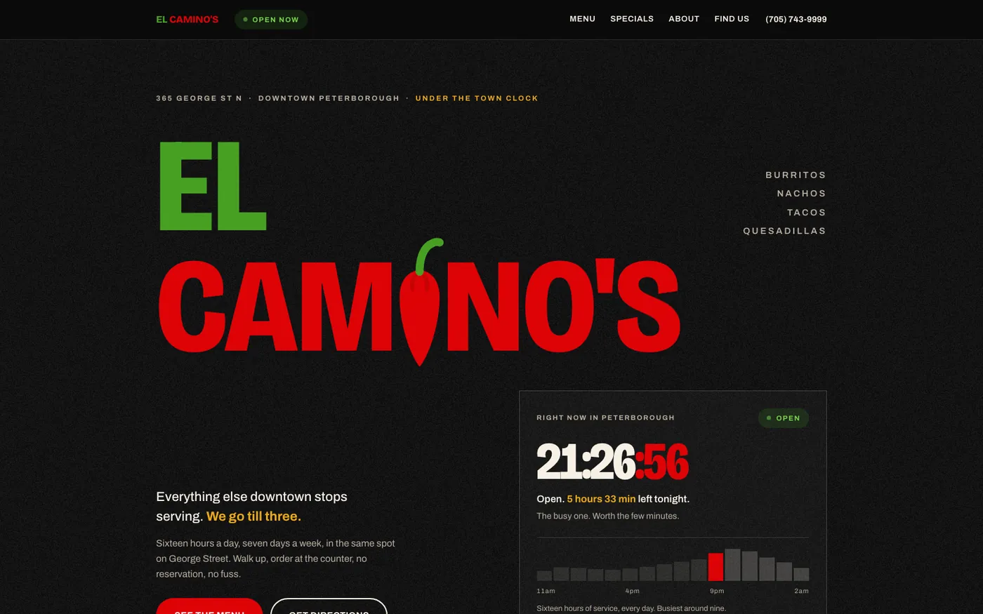 El Camino's, a taqueria in downtown Peterborough